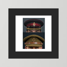 Royal Army Medical Corps Dress and Undress Visor Caps — composite presentation mockup