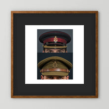 Royal Army Medical Corps Dress and Undress Visor Caps — composite presentation mockup