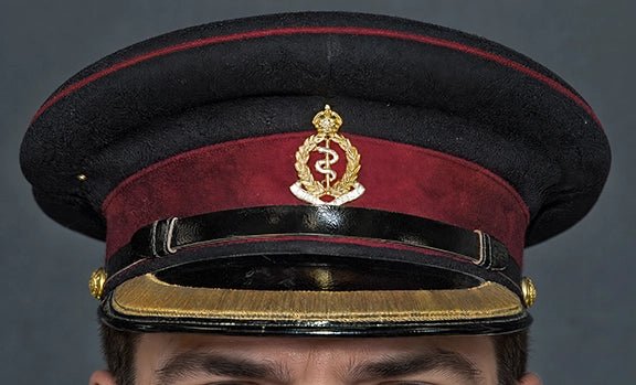 Royal Army Medical Corps (RAMC) WW2 No 1 Visor Cap. Photograph - Art goes to War
