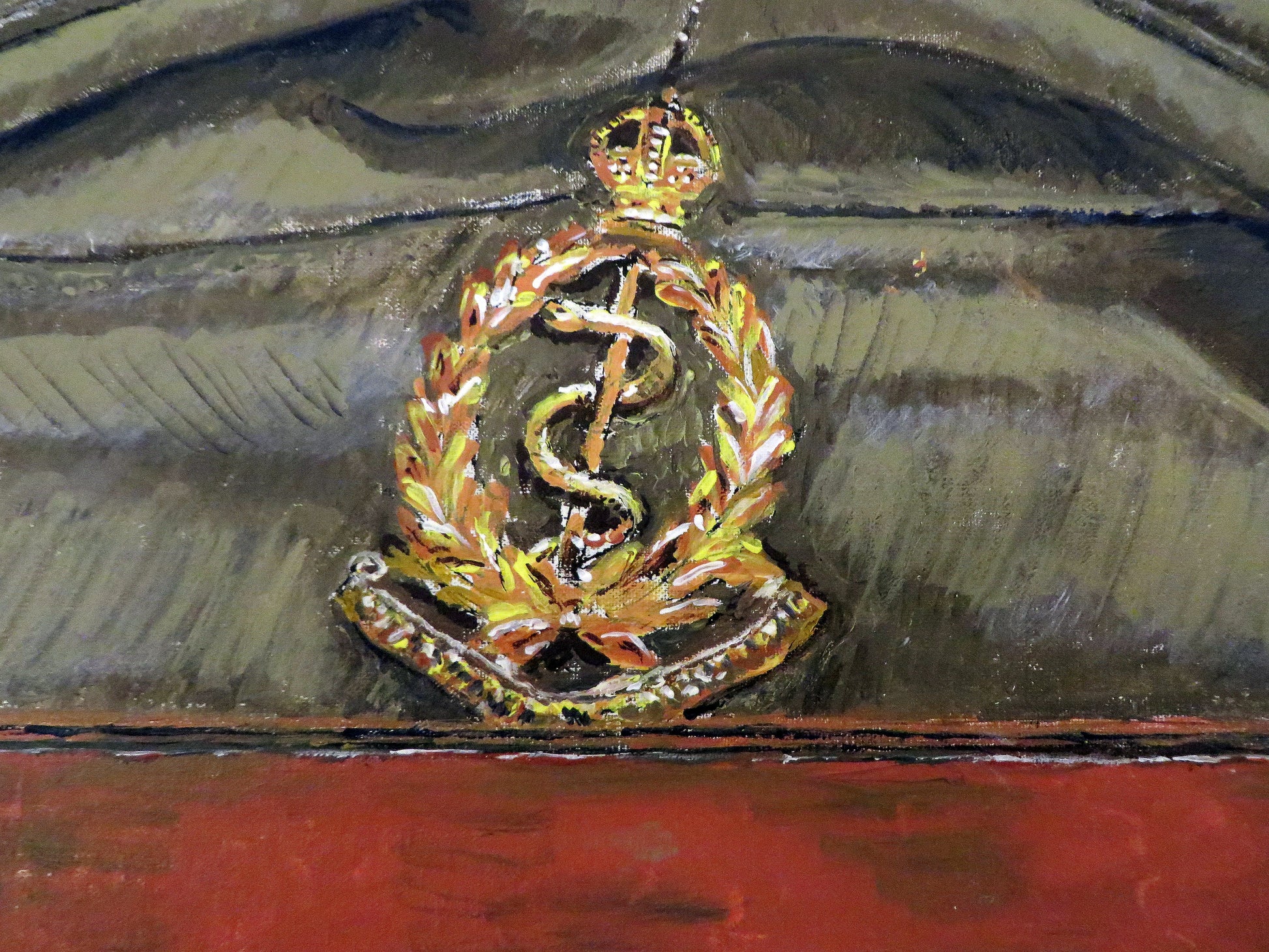 Royal Army Medical Corps WW2 Officer Cap. British Armed Forces - Art goes to War