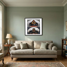 Royal Navy and Merchant Navy Visor Caps, WWII — composite presentation mockup