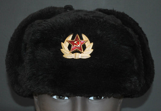 Russian Ushanka, Military with Soviet Army Insignia - Art goes to War