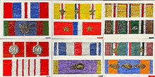 Artwork featuring Series of Twelve US & Canadian Medal Ribbons