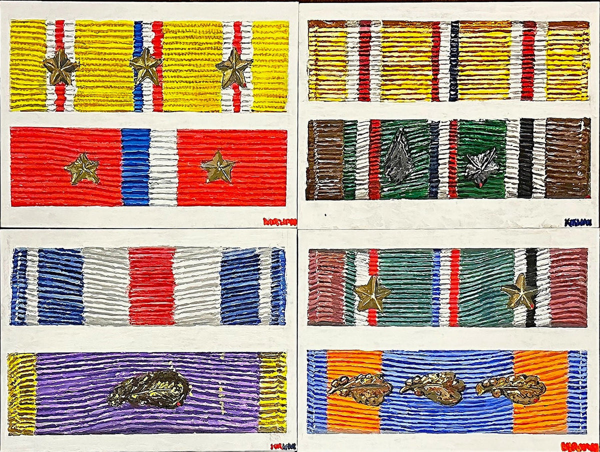 Series of Twelve US & Canadian Medal Ribbons. Print - Art goes to War
