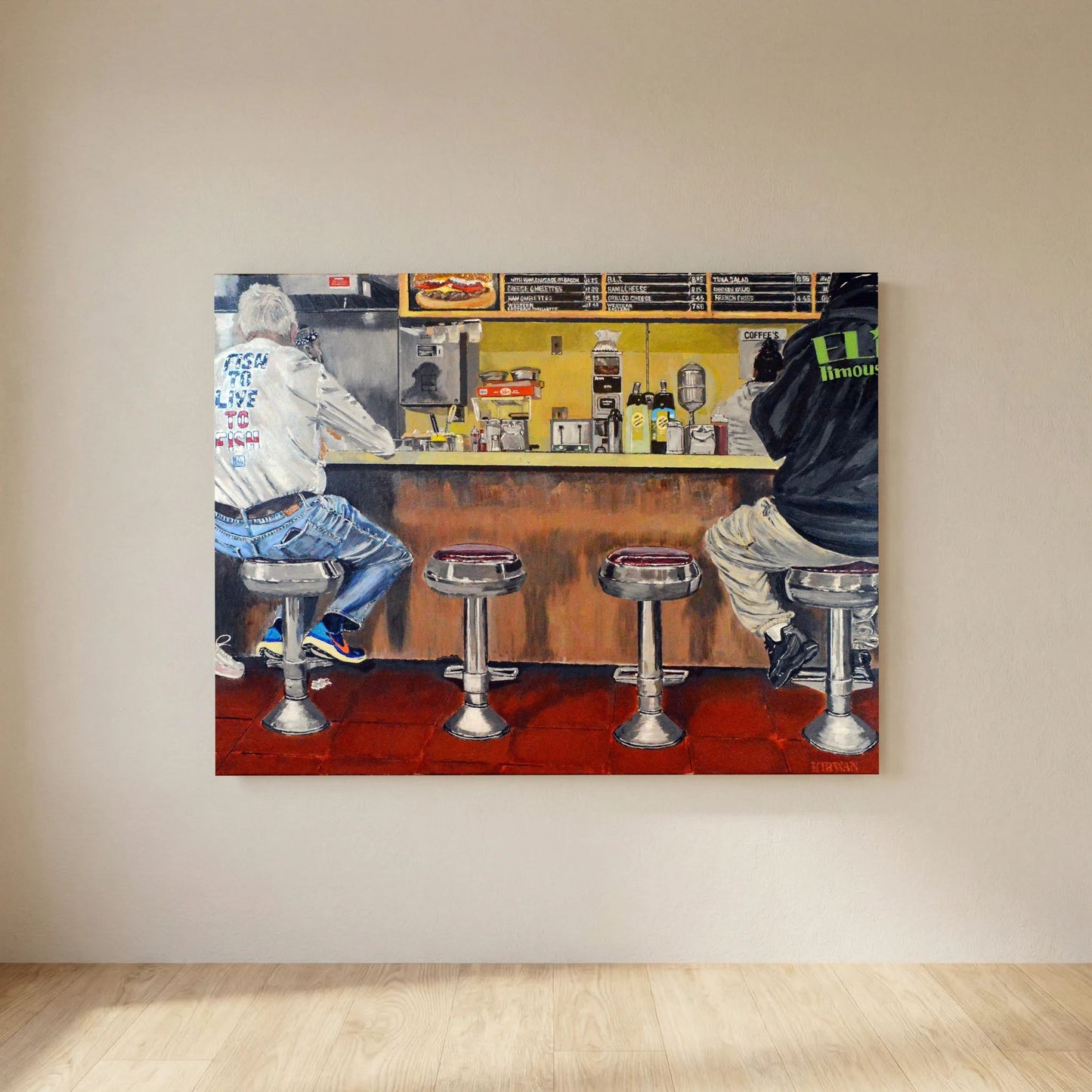 Speedy Donuts, Norwalk, October 25, 2025 with Menu. Lighter version. Art Print - Art goes to War