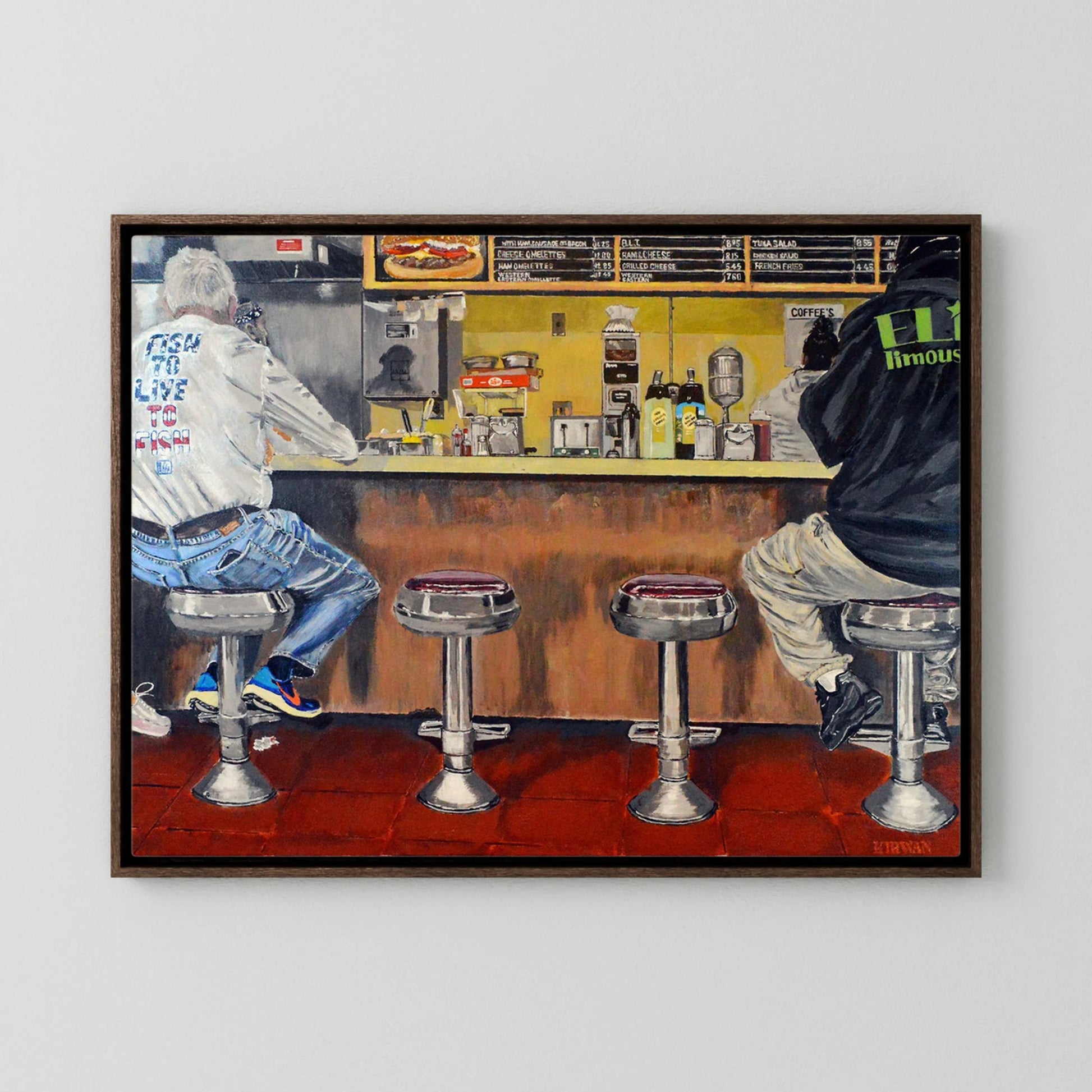 Speedy Donuts, Norwalk, October 25, 2025 with Menu. Lighter version. Art Print - Art goes to War