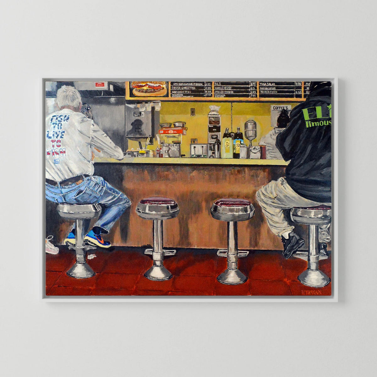 Speedy Donuts, Norwalk, October 25, 2025 with Menu. Lighter version. Art Print - Art goes to War