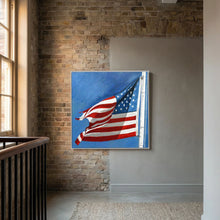 Stars & Stripes facing left — art print presentation mockup