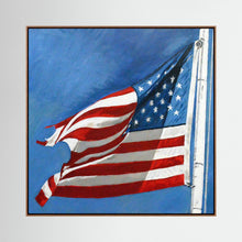 Stars & Stripes facing left — art print presentation mockup