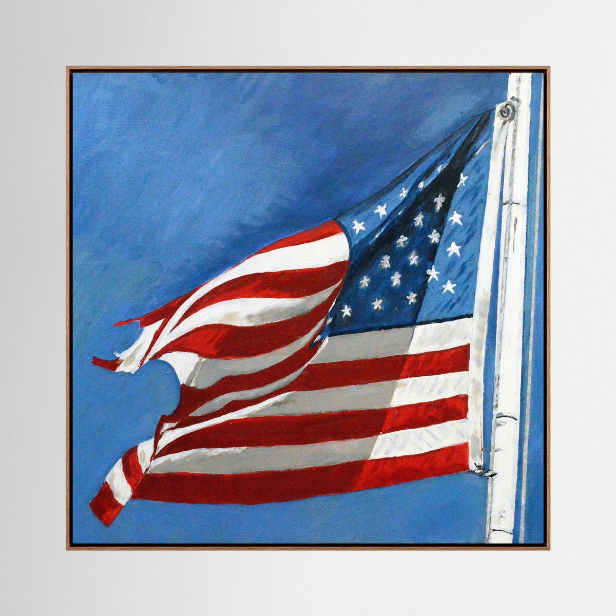 Stars & Stripes facing left — art print presentation mockup