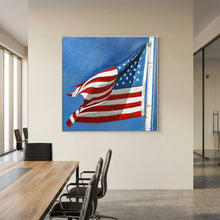 Stars & Stripes facing left — art print presentation mockup