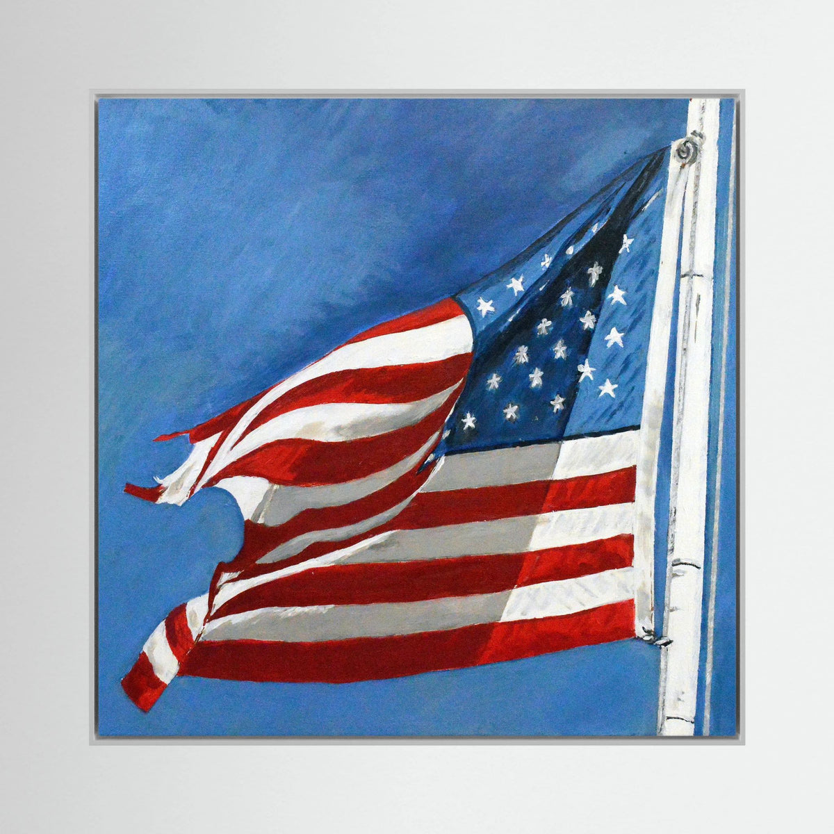 Stars & Stripes facing left — art print presentation mockup
