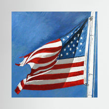 Stars & Stripes facing left — art print presentation mockup
