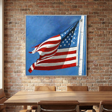 Stars & Stripes facing left — art print presentation mockup