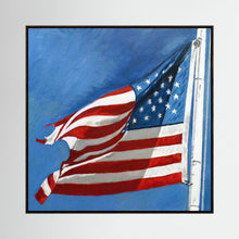 Stars & Stripes facing left — art print presentation mockup