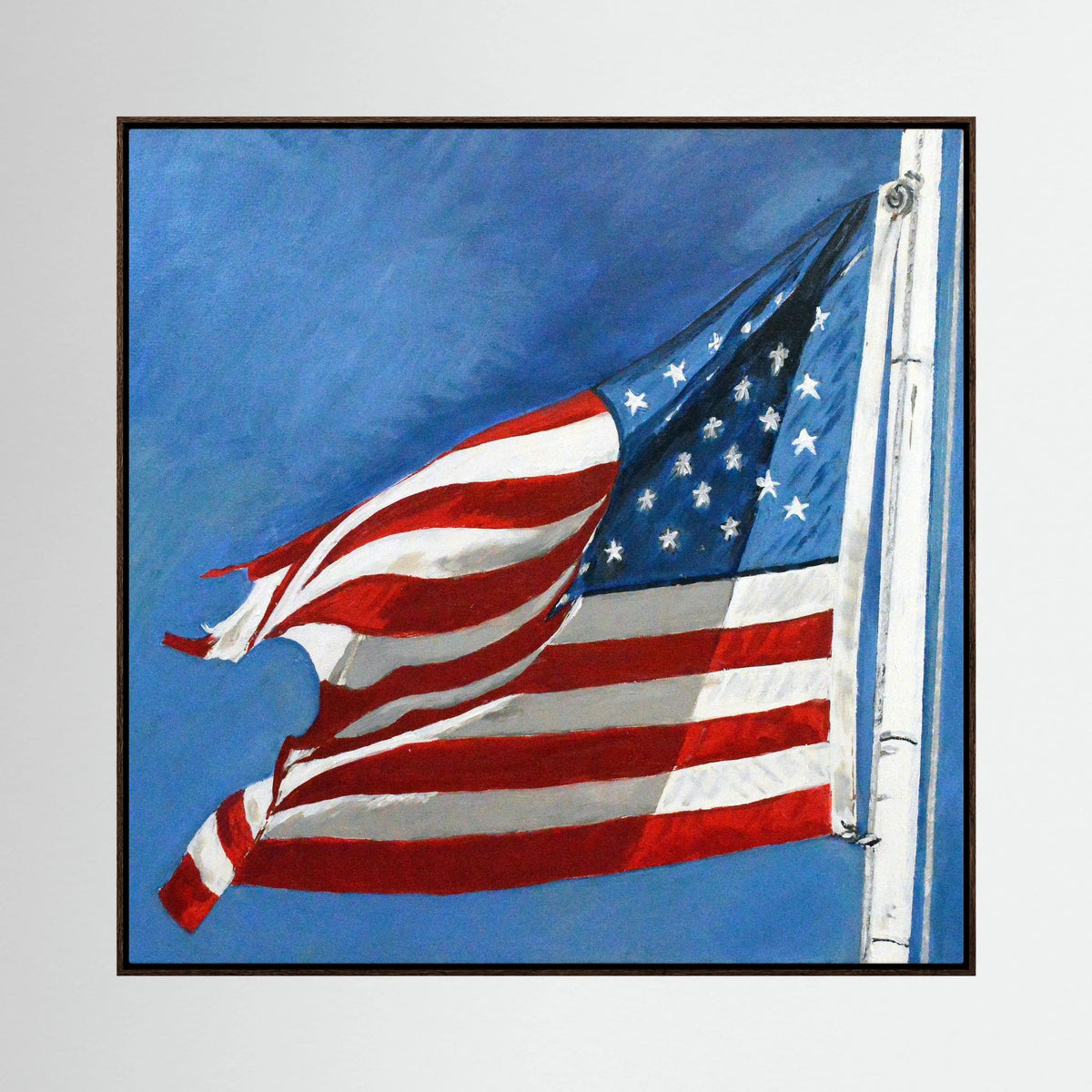Stars & Stripes facing left — art print presentation mockup
