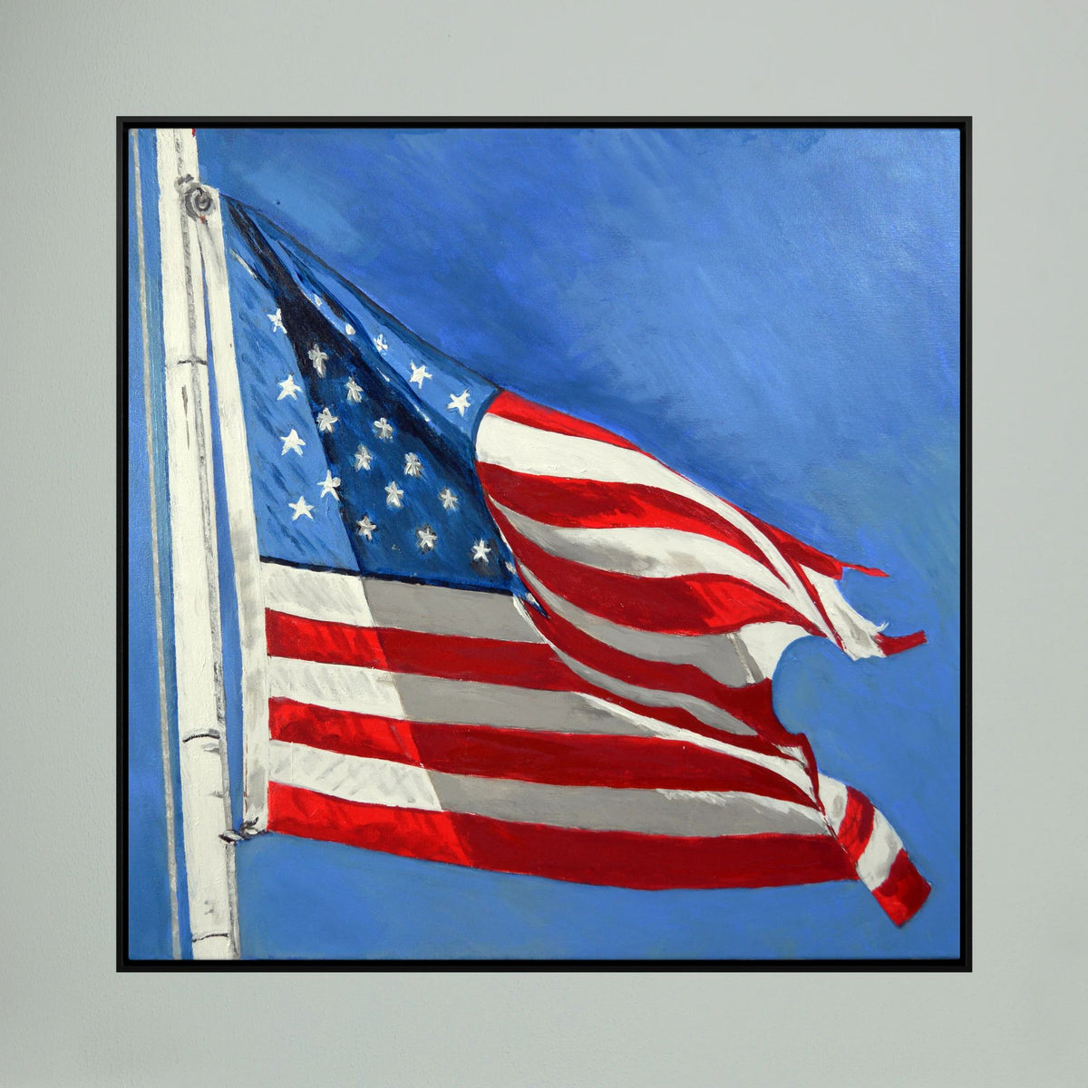 Stars & Stripes facing right — art print presentation mockup
