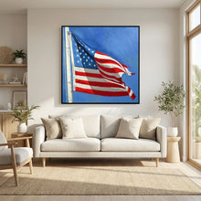 Stars & Stripes facing right — art print presentation mockup