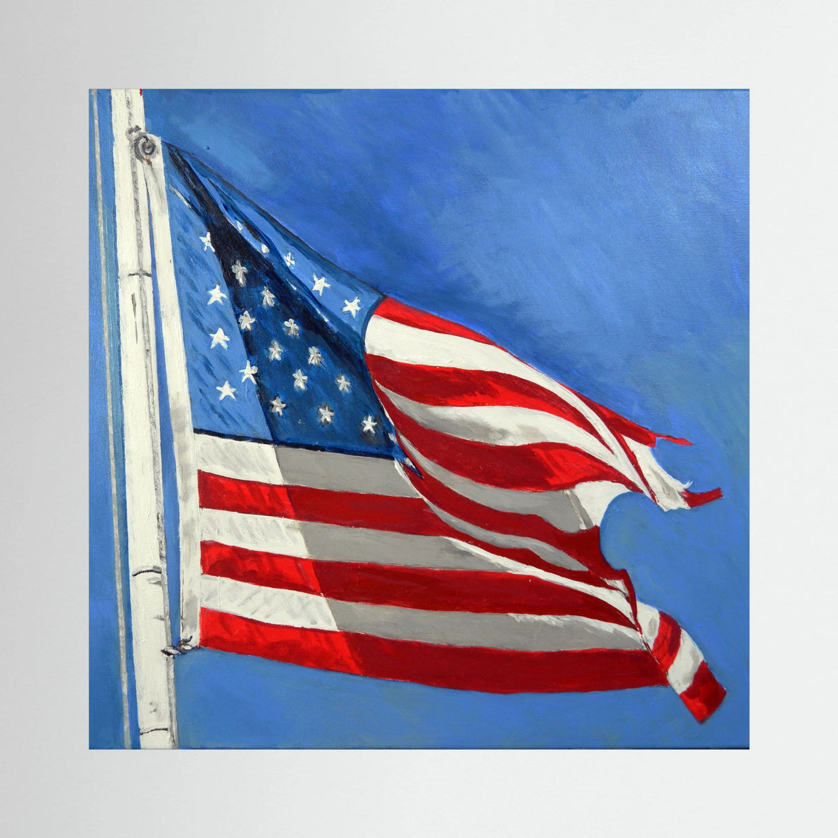 Stars & Stripes facing right — art print presentation mockup