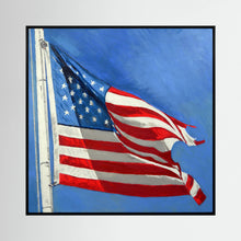 Stars & Stripes facing right — art print presentation mockup