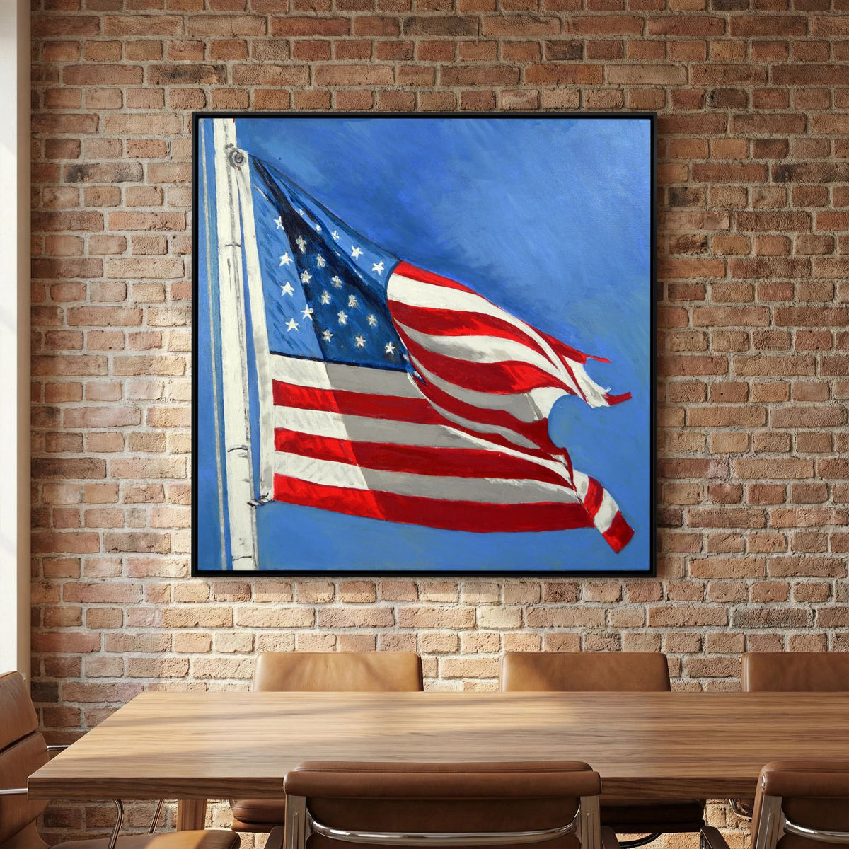 Stars & Stripes facing right — art print presentation mockup
