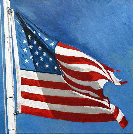 Art print featuring Stars & Stripes facing right