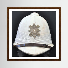 Sun Helmet, Foreign Service Helmet, Black Watch Royal Highlanders — painting presentation mockup