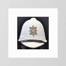 Sun Helmet, Foreign Service Helmet, Black Watch Royal Highlanders — painting presentation mockup