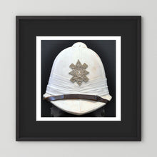 Sun Helmet, Foreign Service Helmet, Black Watch Royal Highlanders — painting presentation mockup