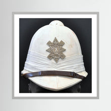 Sun Helmet, Foreign Service Helmet, Black Watch Royal Highlanders — painting presentation mockup