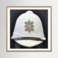 Sun Helmet, Foreign Service Helmet, Black Watch Royal Highlanders — painting presentation mockup