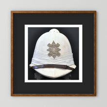Sun Helmet, Foreign Service Helmet, Black Watch Royal Highlanders — painting presentation mockup