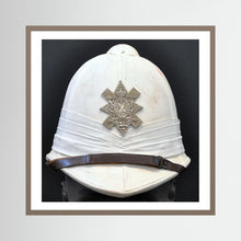Sun Helmet, Foreign Service Helmet, Black Watch Royal Highlanders — painting presentation mockup