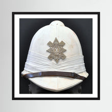 Sun Helmet, Foreign Service Helmet, Black Watch Royal Highlanders — painting presentation mockup