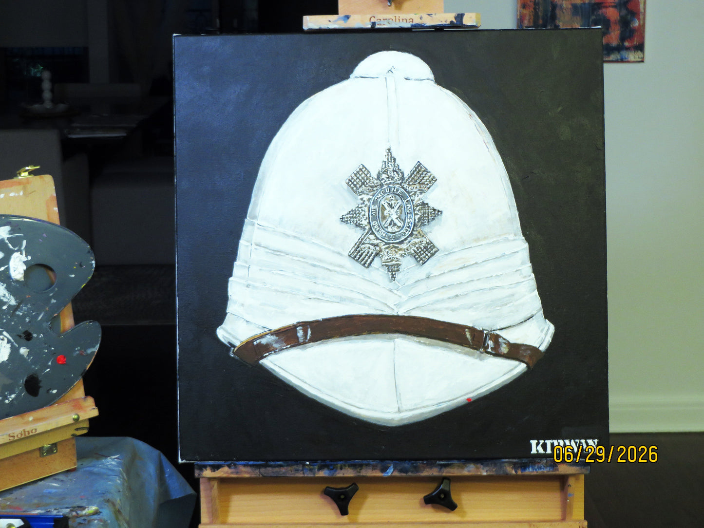 Sun Helmet, Foreign Service Helmet, Black Watch Royal Highlanders. - Art goes to War