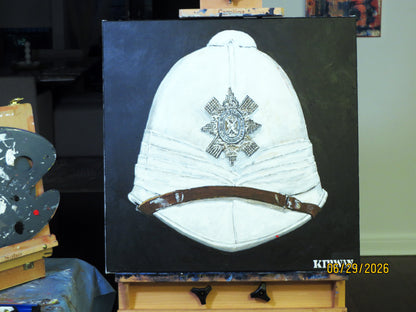 Sun Helmet, Foreign Service Helmet, Black Watch Royal Highlanders. - Art goes to War