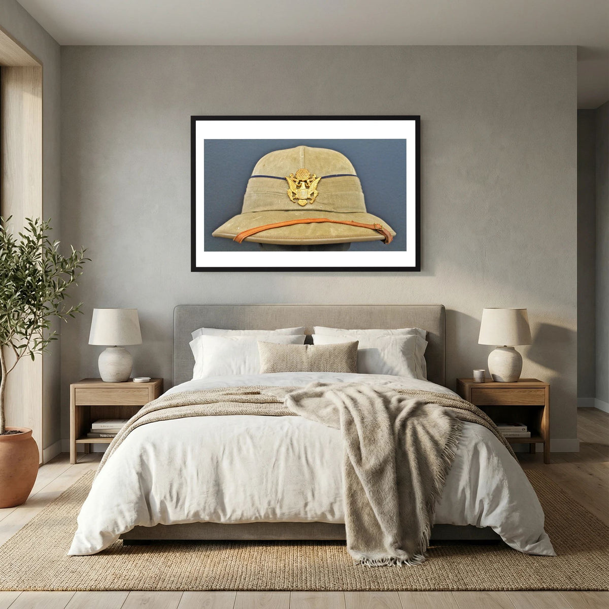 Photograph of Sun Helmet, Foreign Service Helmet, United States Officer, English manufacture