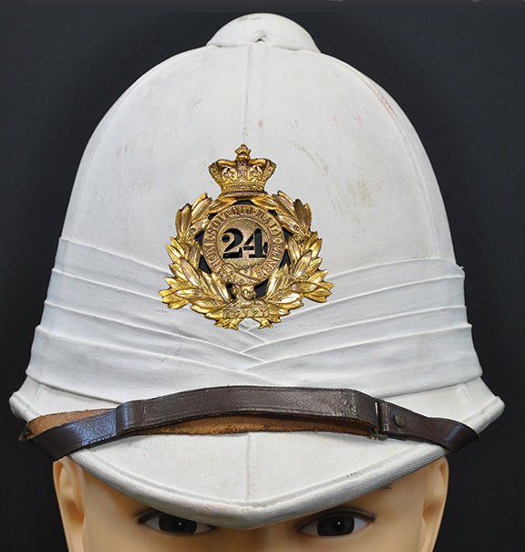 Photograph of Sun Helmet, Victorian Foreign Service Helmet, 24th Regiment of Foot