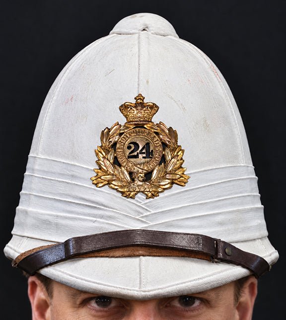 Photograph of Sun Helmet, Victorian Foreign Service Helmet, 24th Regiment of Foot