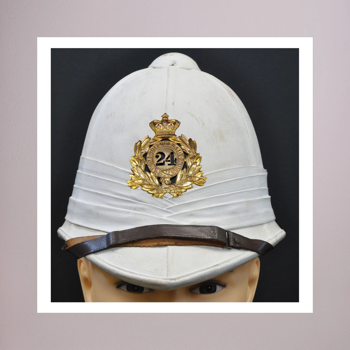 Sun Helmet, Victorian Foreign Service Helmet, 24th Regiment of Foot — photograph presentation mockup