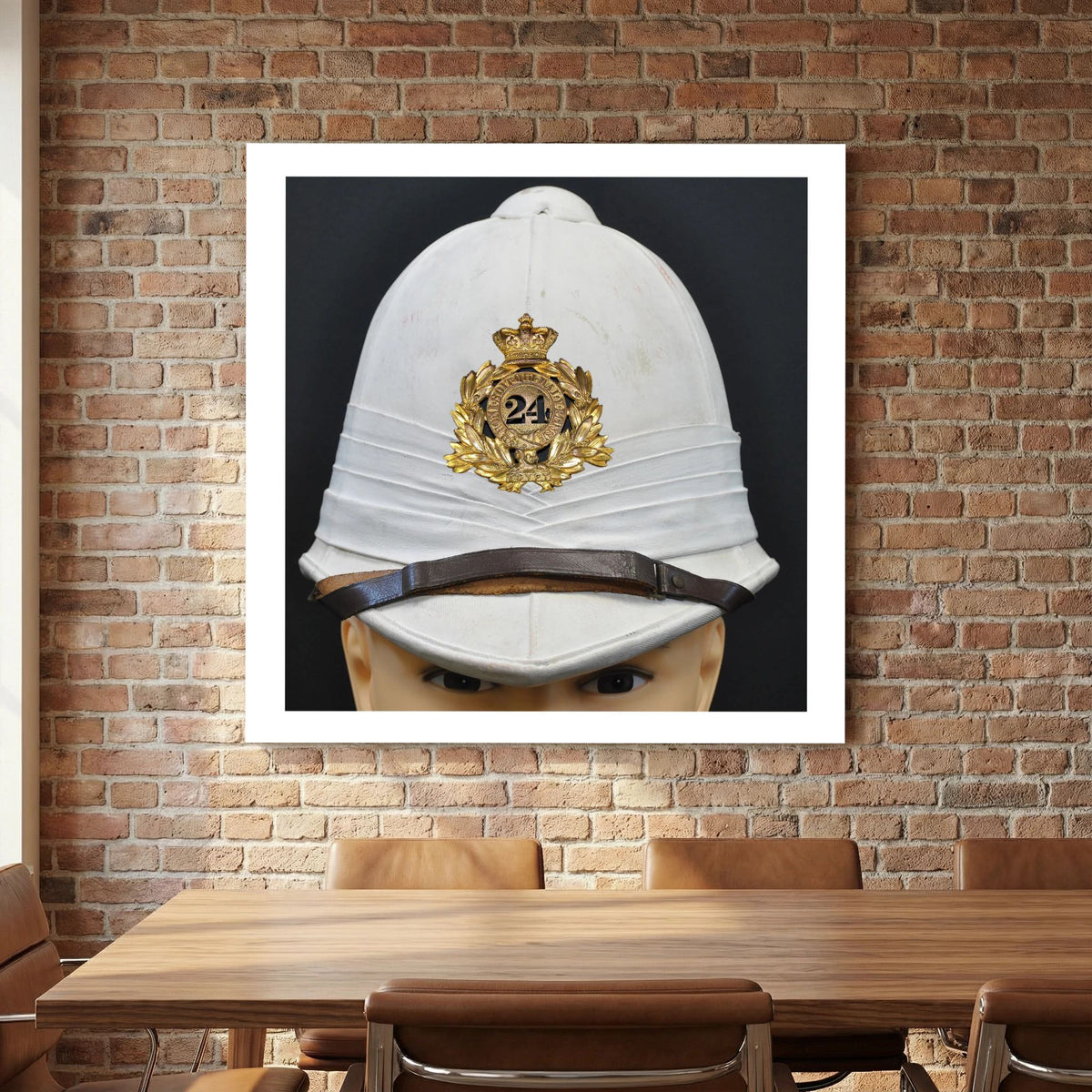 Sun Helmet, Victorian Foreign Service Helmet, 24th Regiment of Foot. Photograph - Art goes to War