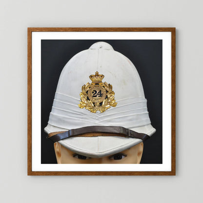 Sun Helmet, Victorian Foreign Service Helmet, 24th Regiment of Foot. Photograph - Art goes to War