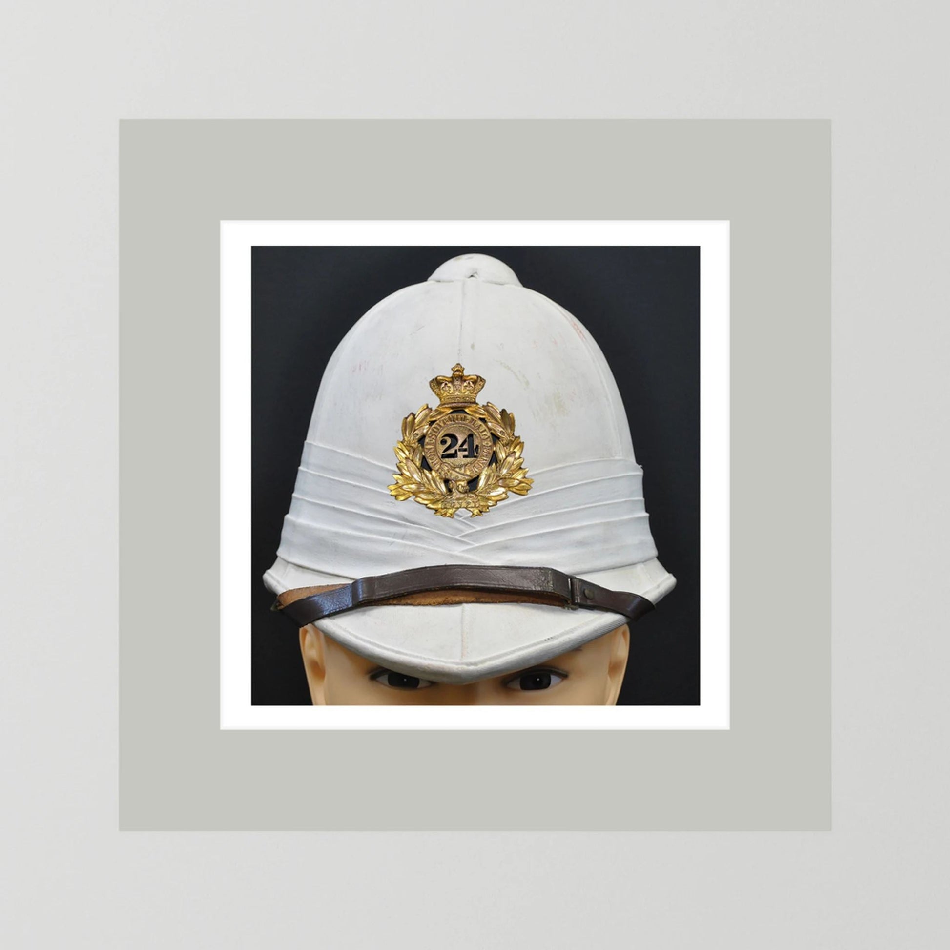 Sun Helmet, Victorian Foreign Service Helmet, 24th Regiment of Foot. Photograph - Art goes to War
