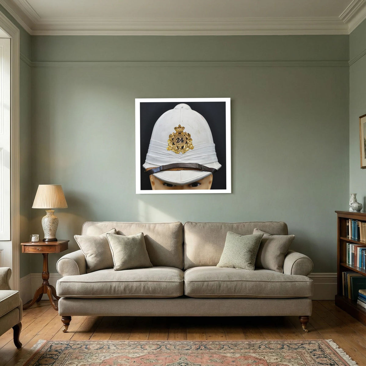Sun Helmet, Victorian Foreign Service Helmet, 24th Regiment of Foot — photograph presentation mockup