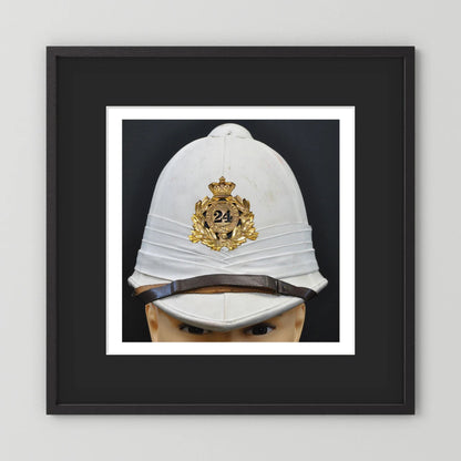 Sun Helmet, Victorian Foreign Service Helmet, 24th Regiment of Foot. Photograph - Art goes to War