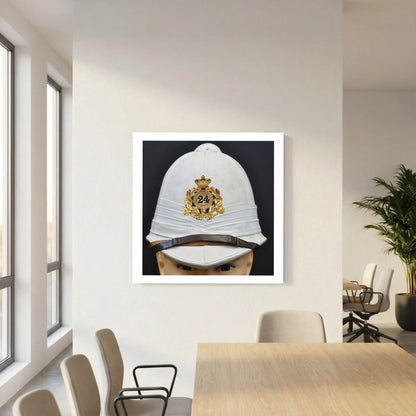 Sun Helmet, Victorian Foreign Service Helmet, 24th Regiment of Foot. Photograph - Art goes to War