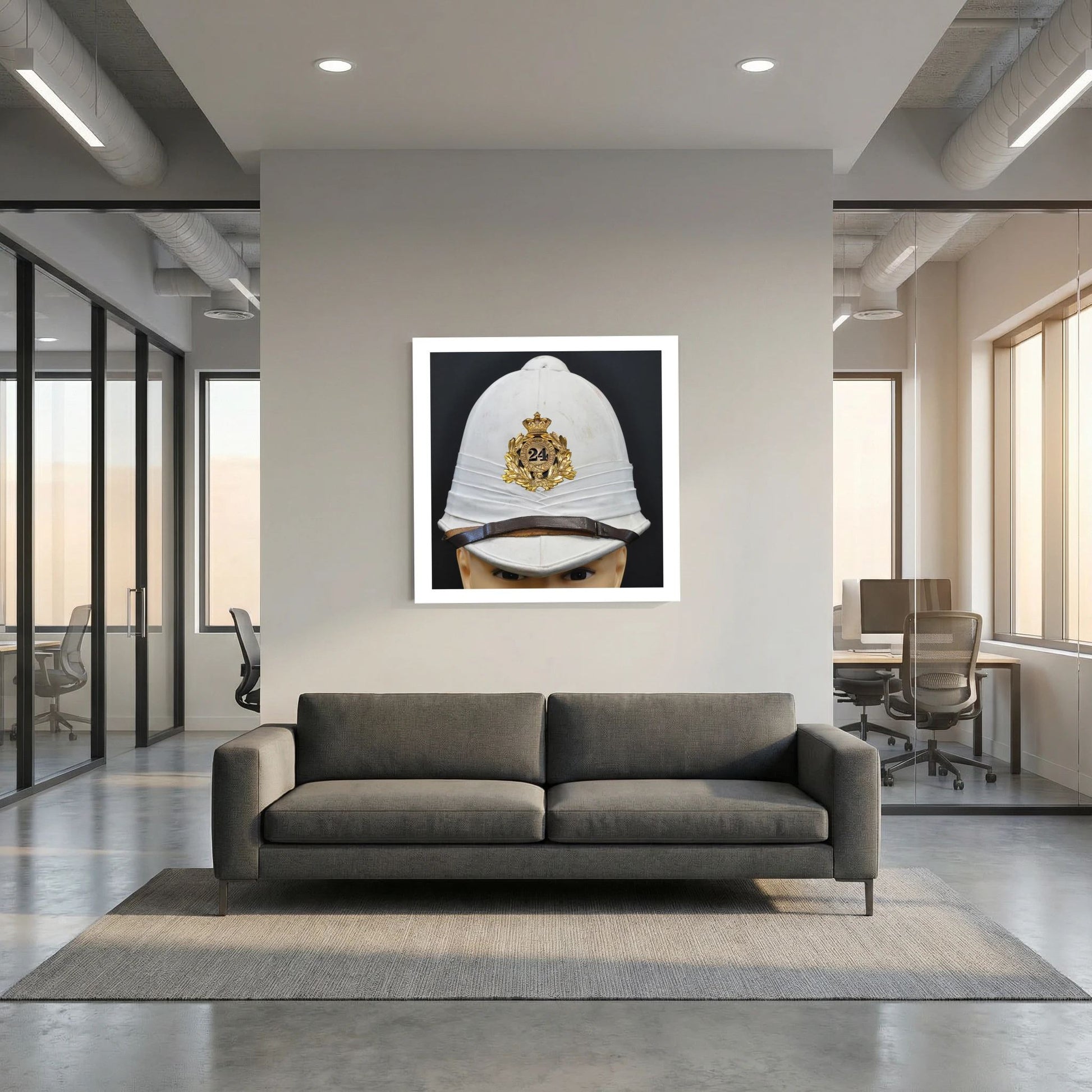 Sun Helmet, Victorian Foreign Service Helmet, 24th Regiment of Foot. Photograph - Art goes to War
