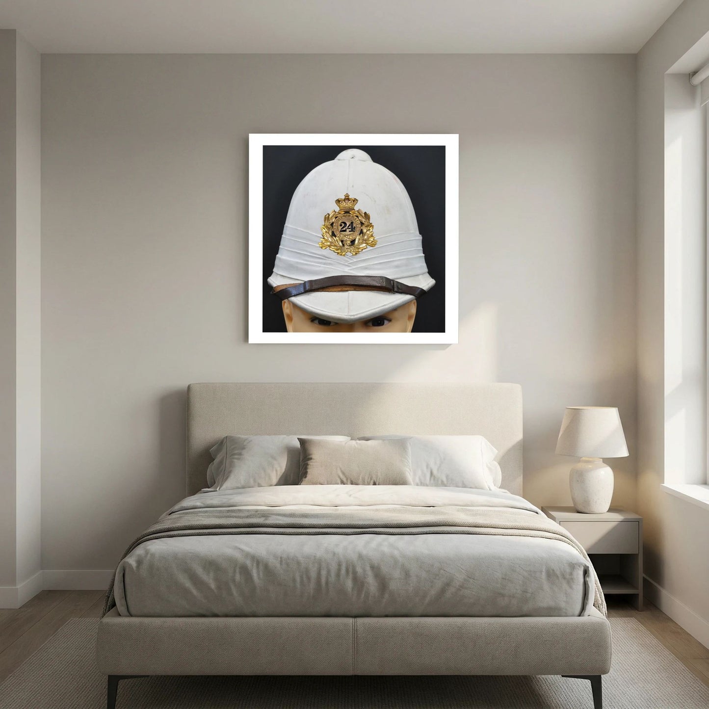 Sun Helmet, Victorian Foreign Service Helmet, 24th Regiment of Foot. Photograph - Art goes to War