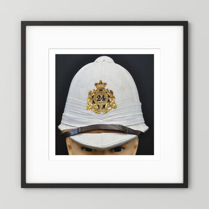 Sun Helmet, Victorian Foreign Service Helmet, 24th Regiment of Foot. Photograph - Art goes to War