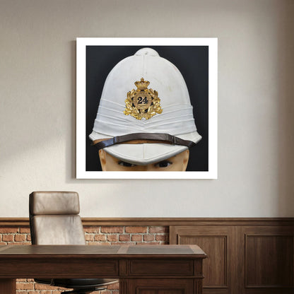 Sun Helmet, Victorian Foreign Service Helmet, 24th Regiment of Foot. Photograph - Art goes to War